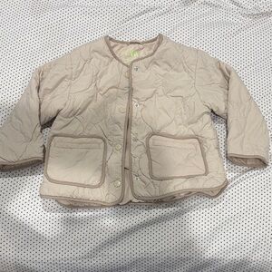 Zara Kids Light Tan Quilted Puffer Jacket